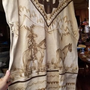 Soft leather poncho